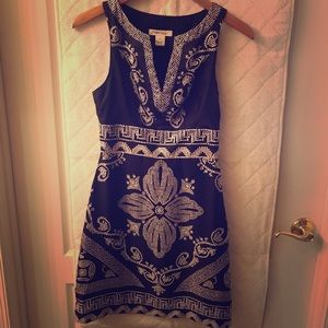 white house black market silk dress. like new